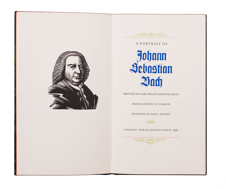 Item #114 A Portrait of Johann Sebastian Bach. Carl Philipp Emanuel BACH, trans A P. Dierick.