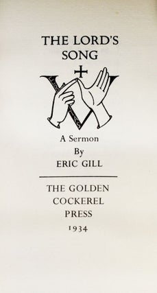 Item #14 The Lord’s Song. Eric GILL