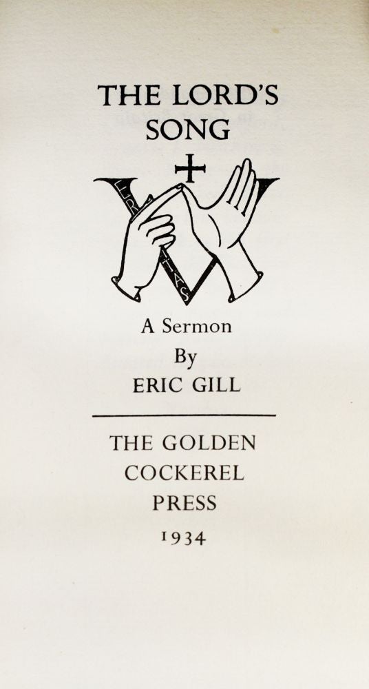 Item #14 The Lord’s Song. Eric GILL.