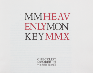 MM | Heavenly Monkey | MMX; | Checklist Nvmber III | The First Decade.