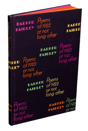 Item #162 Poems of 1922 or not long after. Barker FAIRLEY