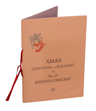 Item #174 Xmas Convivial and Pleasant at No. 19 Redpath Crescent. Stephen LEACOCK