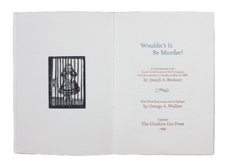 Item #177 Wouldn’t It Be Murder?; | A talk presented to the Lewis Carroll Society of North...