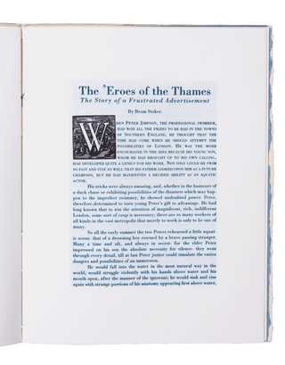 The ’Eroes of the Thames; | The Story of a Frustrated Advertisement. With an introduction by John Moore and wood engravings by George A. Walker.