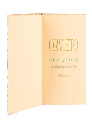 Item #219 Orvieto; A Poem By Jan Schreiber | with wood engravings by William Rueter. Jan SCHREIBER