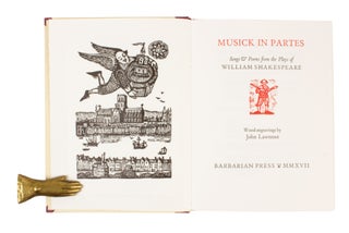 Musick in Partes; | Songs & Poems from the Plays of William Shakespeare | Wood engravings by John Lawrence.