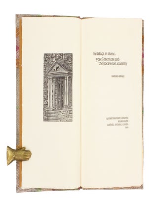 Item #240 Heritage in Stone: Yosef Drenters and the Rockwood Academy. Barbara SMILEY