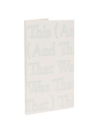 Item #257 This (And That Was That). JonArno LAWSON