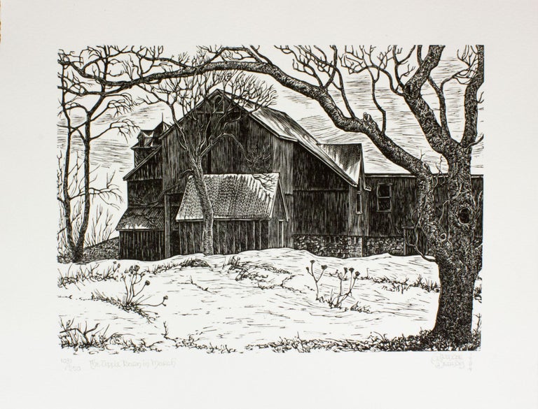 Item #277 The Apple Barn in March. Gerard Brender à Brandis, Wood Engraving.