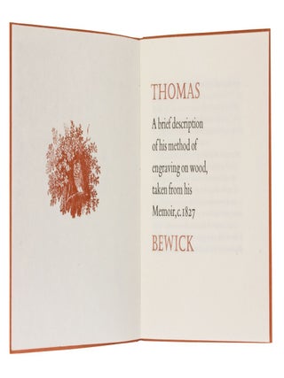 A brief description of his method of engraving on wood, taken from his Memoir, c. 1827