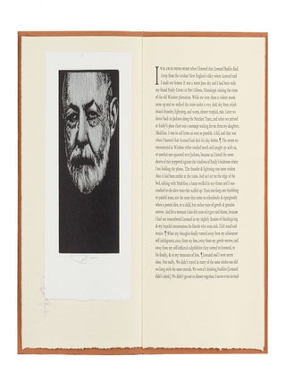 Item #319 Leonard Baskin | 1922 - 2000; | a recollection & an engraving by Barry Moser. Barry Moser