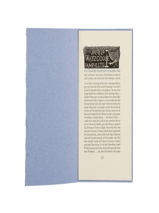 Item #326 Wayzgoose Pamphlet Number One. Barbarian Press