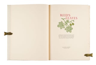Item #376 Reid’s Leaves; | A bibliography of the books from the private press of Robert R....