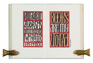 Item #386 Books Are My Utopia; | Calligraphed Aphorisms Chosen & Rendered by William Rueter....
