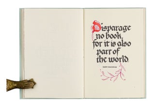Books Are My Utopia; | Calligraphed Aphorisms Chosen & Rendered by William Rueter