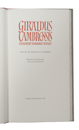 Giraldus Cambrensis | Itinerary Through Wales.