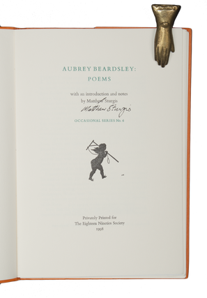 Aubrey Beardsley: Poems | with an introduction and notes by Matthew Sturgis.